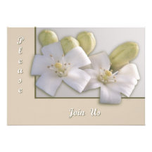 White Blossom Personalised Announcements