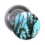 White Blossoms Pinback Button