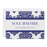 White & Blue Damask