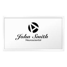 White Border Monogram Neuroscience Business Card