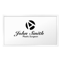 White Border Plastic Surgeon Business Card