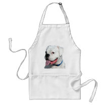 White Boxer apron