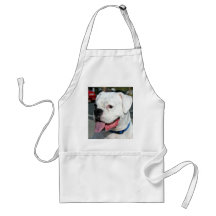 White Boxer apron