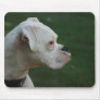White Boxer Dog Photo Mouse pad