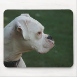 White Boxer Dog Photo Mouse pad mousepads