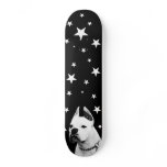White Boxer dog skateboard