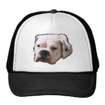 White Boxer Mesh Hat