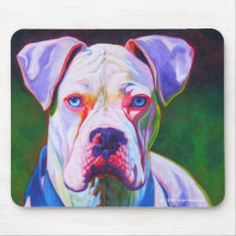 White Boxer Mouse Pad