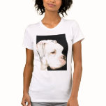 "White Boxer Profile" Art Reproduction T-shirt