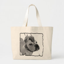 White Boxer Punk tote bag