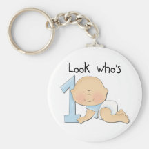 White Boy 1st Birthday Tshirts and Gifts Keychains