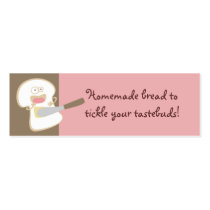 white bread tickle butter baking gift tags business card templates