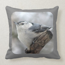 White breasted Nuthatch Pillow