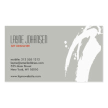 WHITE BRUSHSTROKE BUSINESS CARD TEMPLATES