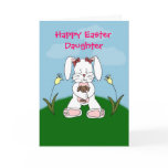 white bunny daughter easter card