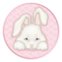White Bunny - Pink stickers