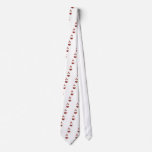 White Bunny Red Christmas Ornament Merry Christmas Tie