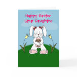 white bunny step daughter easter card