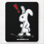White Bunny Surprise Mousepad