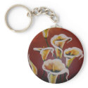 White Calla Lilies keychains
