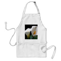 White Calla Lily Flower Apron