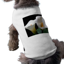 White Calla Lily Flower Dog Shirt