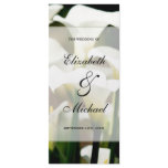 White Calla Lily Wedding Program rack cards