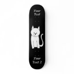 White Cat Cartoon Skateboards