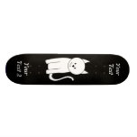 White Cat Cartoon Skateboards