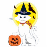 white cat halloween cut outs