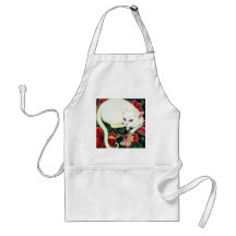 White Cat on a Cushion Apron