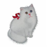 White Cat photo sculptures