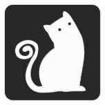 White Cat sticker