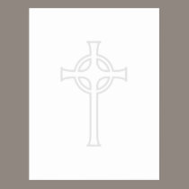 White Celtic Christian Cross postcards