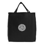 White Celtic Irish Knotwork Design 2 Pattern embroidered bags