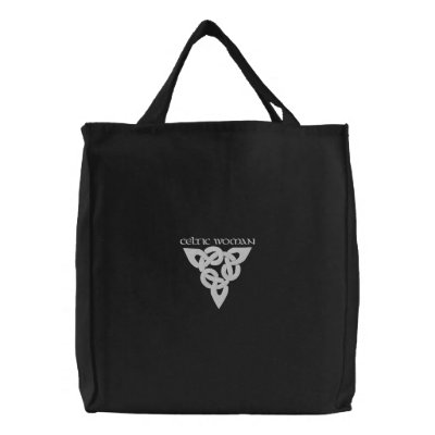 White Celtic Irish Knotwork Design Pattern Canvas Bag by mrssocolov4