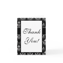 white chadelier on black modern damask greeting cards