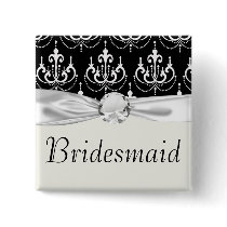 white chadelier on black modern damask design pins