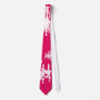 white chandelier baroque on red raspberry neck tie
