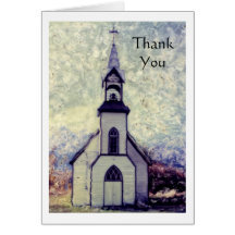 White Chapel in Creston, Canada, Thank You Greeting Cards