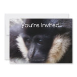 White Cheeked Gibbon Pastel invitations
