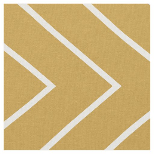 White Chevron Lines on Gold Fabric