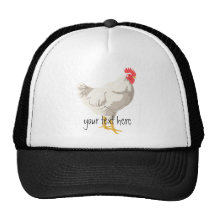 White Chicken Mesh Hats