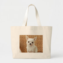 White Chihuahua Tote Bag