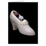 White chocolate shoe with truffles cards