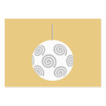 White Christmas Bauble. On Gold Color. Business Cards