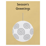 White Christmas Bauble. On Gold Colour. Custom. flyers