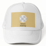 White Christmas Bauble. On Gold Colour. Custom. hats