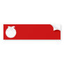 White Christmas Pudding, on Red. Bumper Sticker