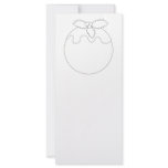 White Christmas Pudding. Simple Black Line. Custom rack cards